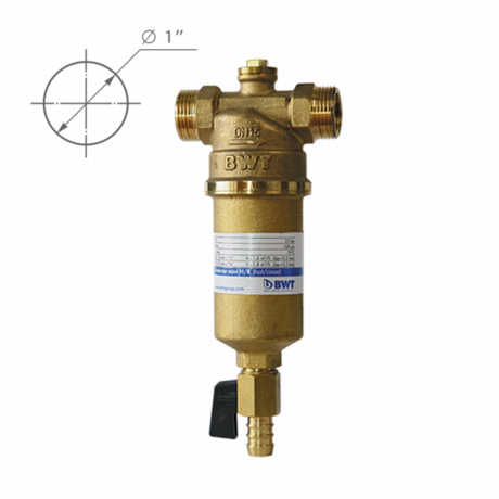 Магистральный фильтр BWT Protector Mini для горячей воды 1" прямая промывка, цена: 10500 руб.