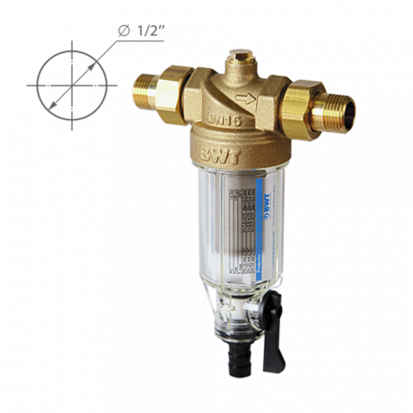 Магистральный фильтр BWT Protector Mini для холодной воды 1/2" прямая промывка, цена: 4950 руб.