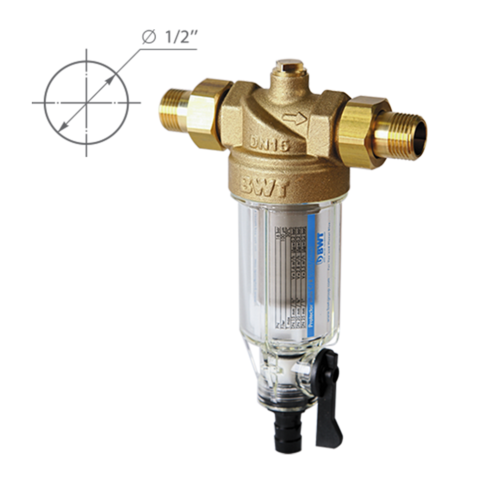 Магистральный фильтр BWT Protector Mini для холодной воды 1/2&quot; прямая промывка - Изображение 1