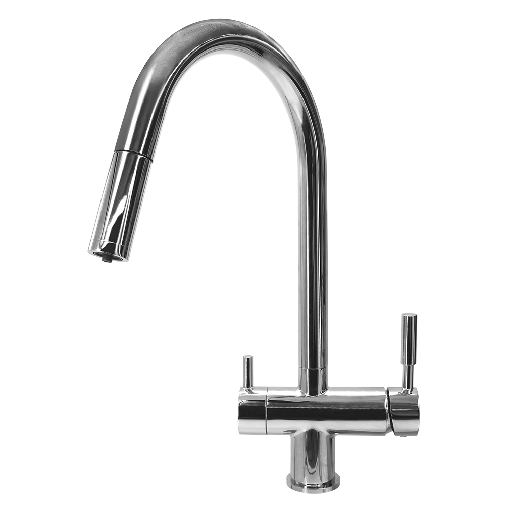 Смеситель для кухни с краном для питьевой воды БАРЬЕР SAFE FLEX-01АRSS (цвет - серебро) Смеситель для кухни с краном для питьевой воды БАРЬЕР SAFE FLEX-01АRSS (цвет - серебро)