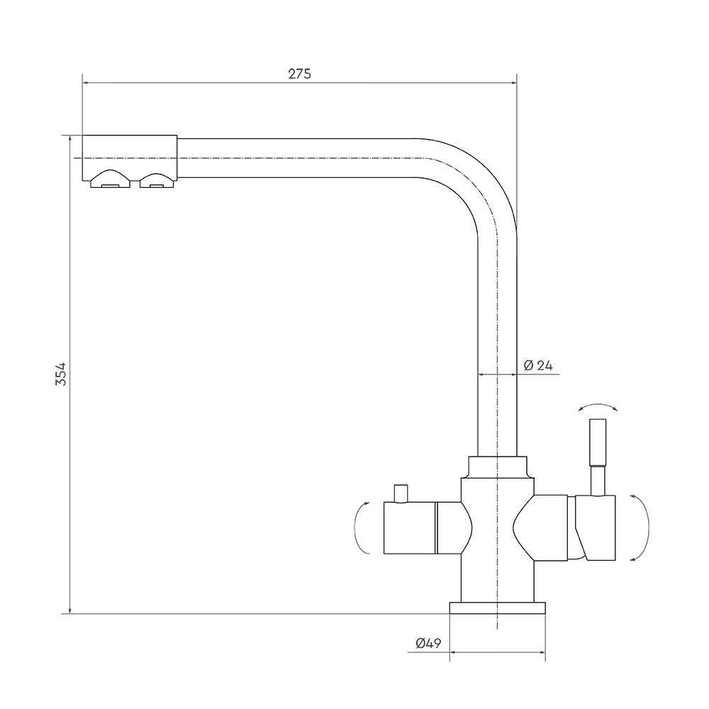Смеситель для кухни с краном для питьевой воды БАРЬЕР SAFE-01SN (цвет - сатиновый никель) - Изображение 7