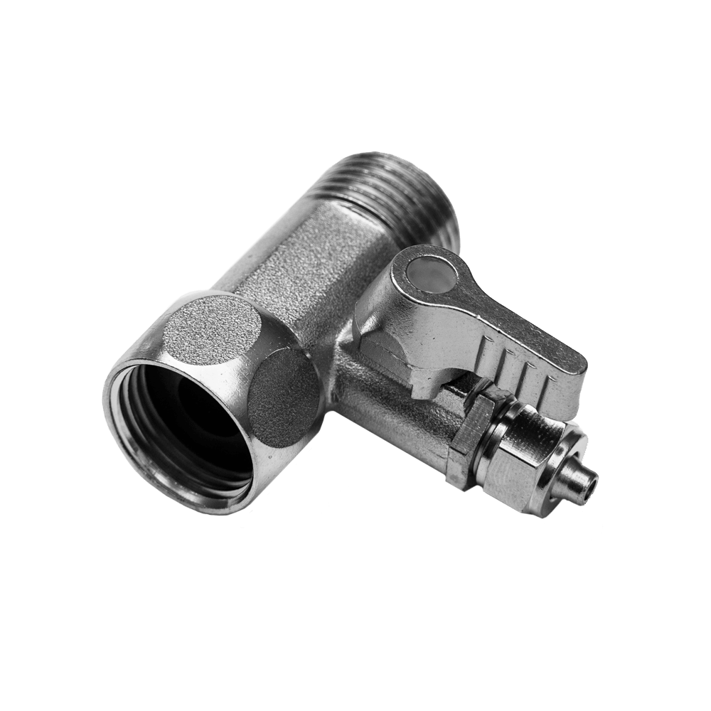 Вентиль шаровый с адаптером 1/2" - 1/4" - 1/2" Вентиль шаровый с адаптером 1/2" - 1/4" - 1/2"